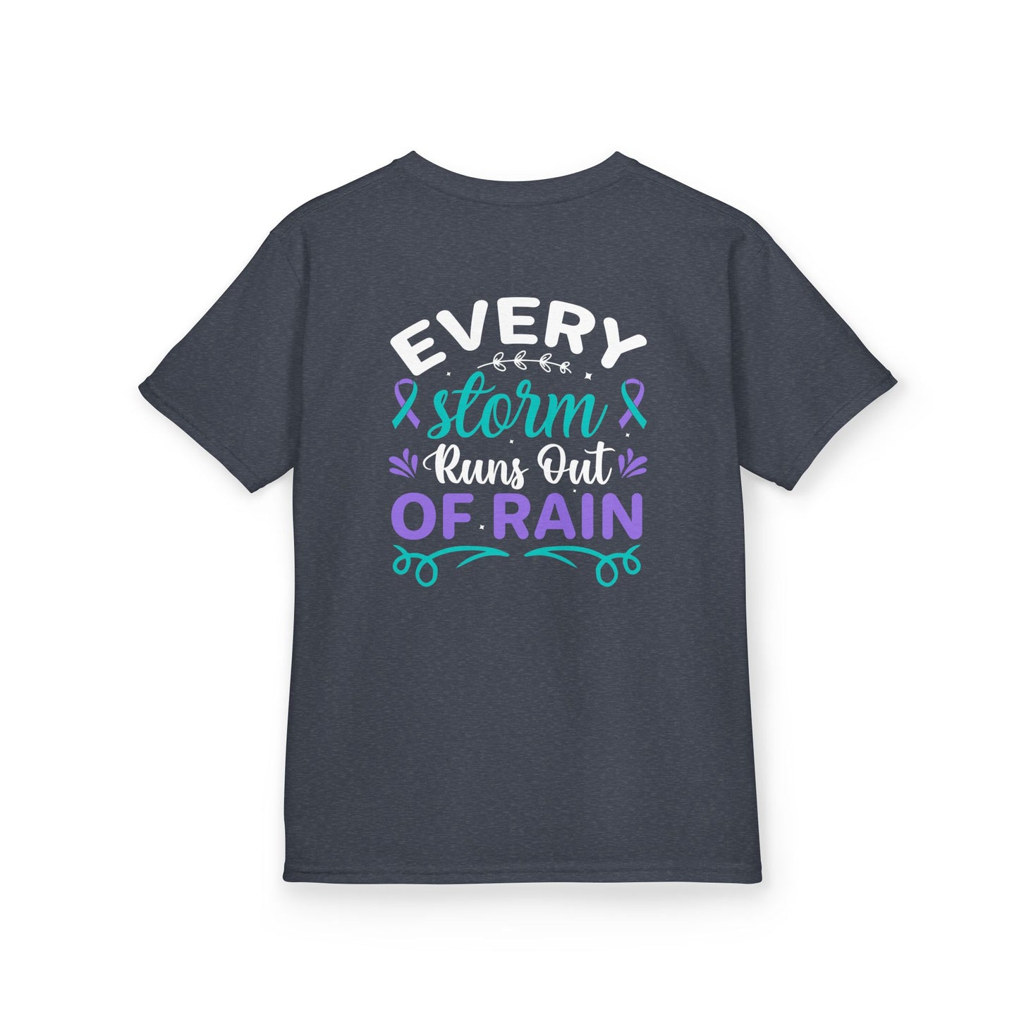 Inspiring Kids Heavy Cotton Tee - "Every Storm Runs Out of Rain"