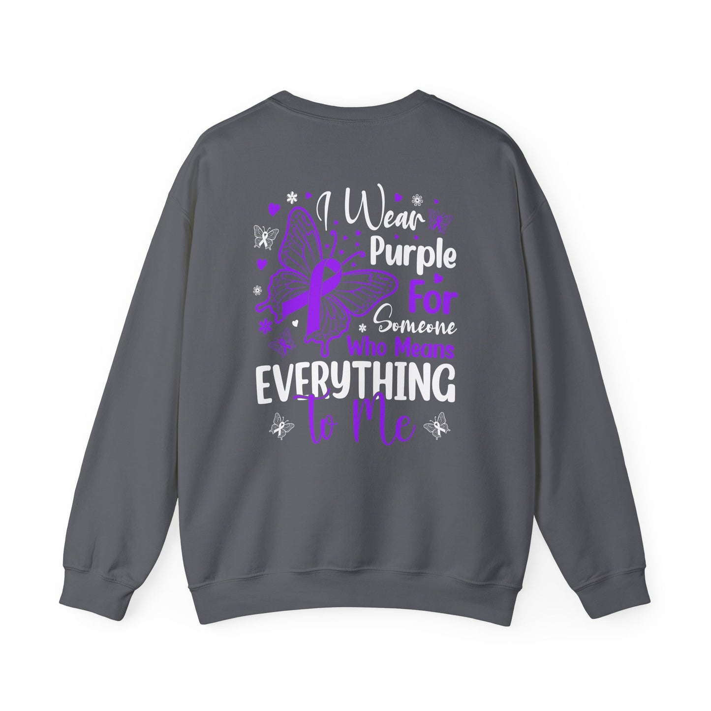 Wear Purple For Someone Crewneck Sweatshirt