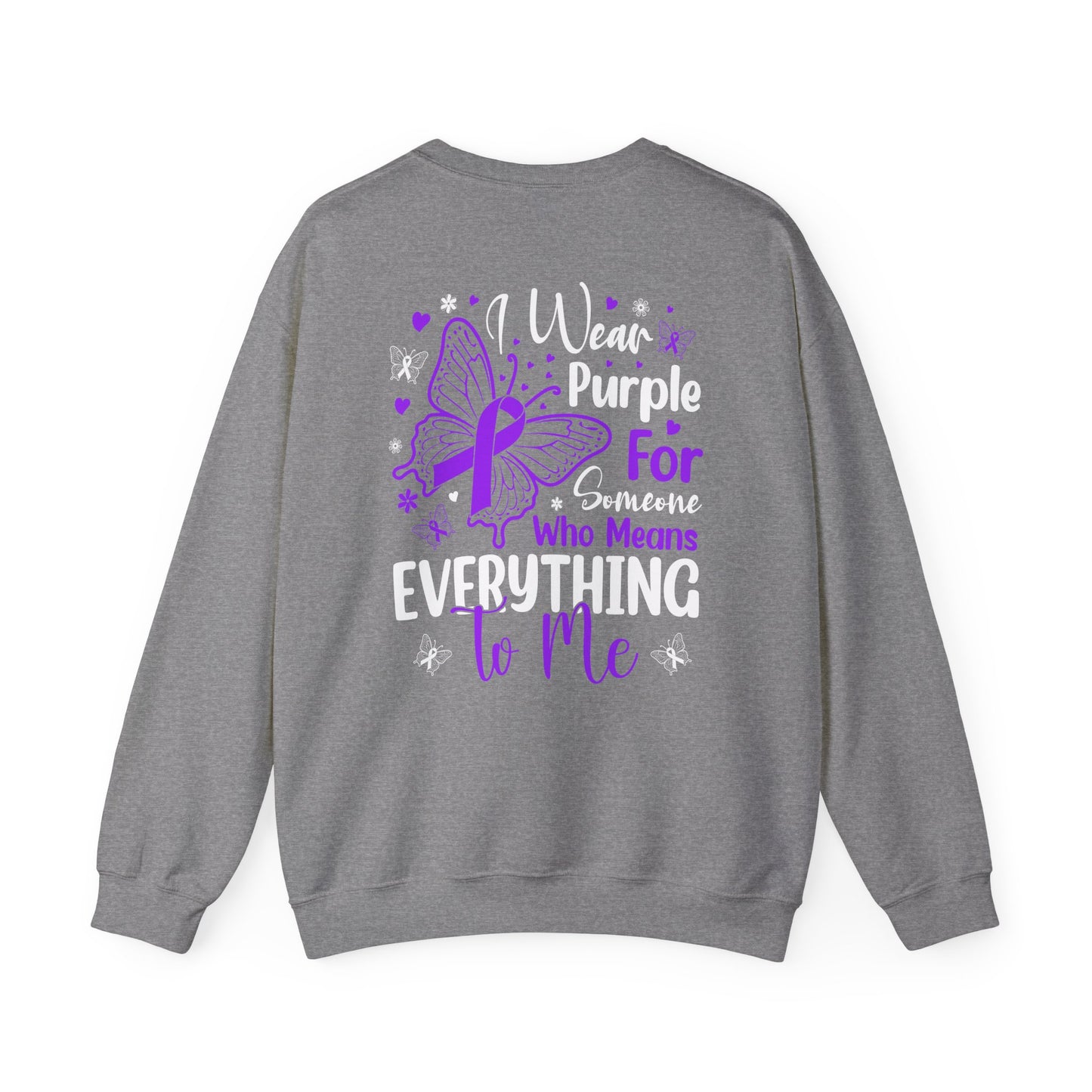 Wear Purple For Someone Crewneck Sweatshirt