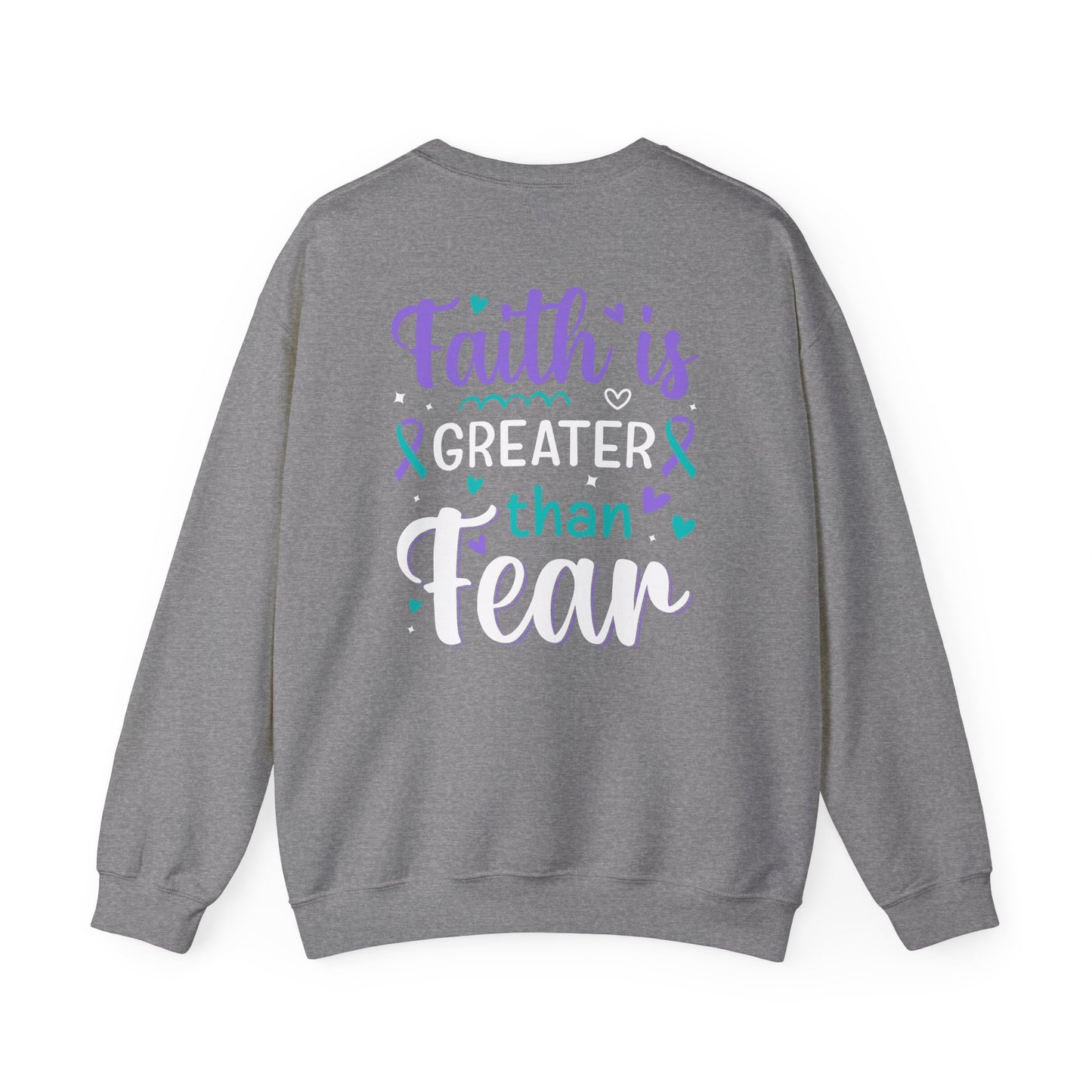 Unisex Heavy Blend Sweatshirt - Faith is Greater than Fear Inspirational Crewneck