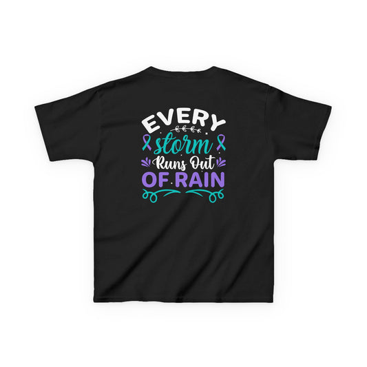 Inspiring Kids Heavy Cotton Tee - "Every Storm Runs Out of Rain"