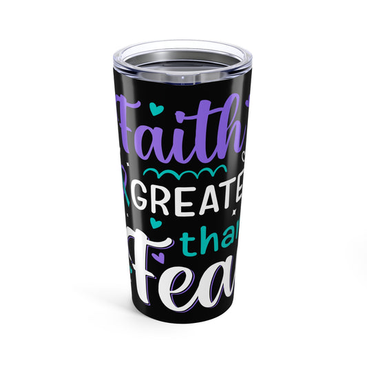 Faith Over Fear 20oz Tumbler - Inspirational Drinkware for Daily Motivation