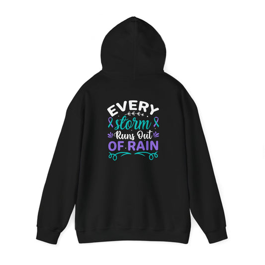 Unisex Heavy Blend™ Hoodie - 'Every Storm Runs Out of Rain' Inspirational Sweatshirt