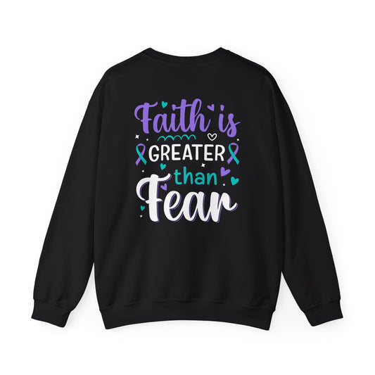 Unisex Heavy Blend Sweatshirt - Faith is Greater than Fear Inspirational Crewneck