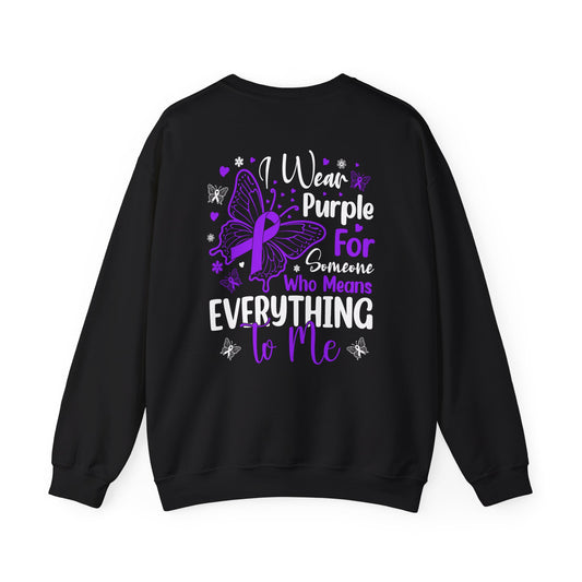 Wear Purple For Someone Crewneck Sweatshirt