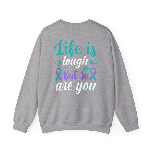 Inspirational Unisex Crewneck Sweatshirt - "Life is but so live you" - Comfort with a Purpose