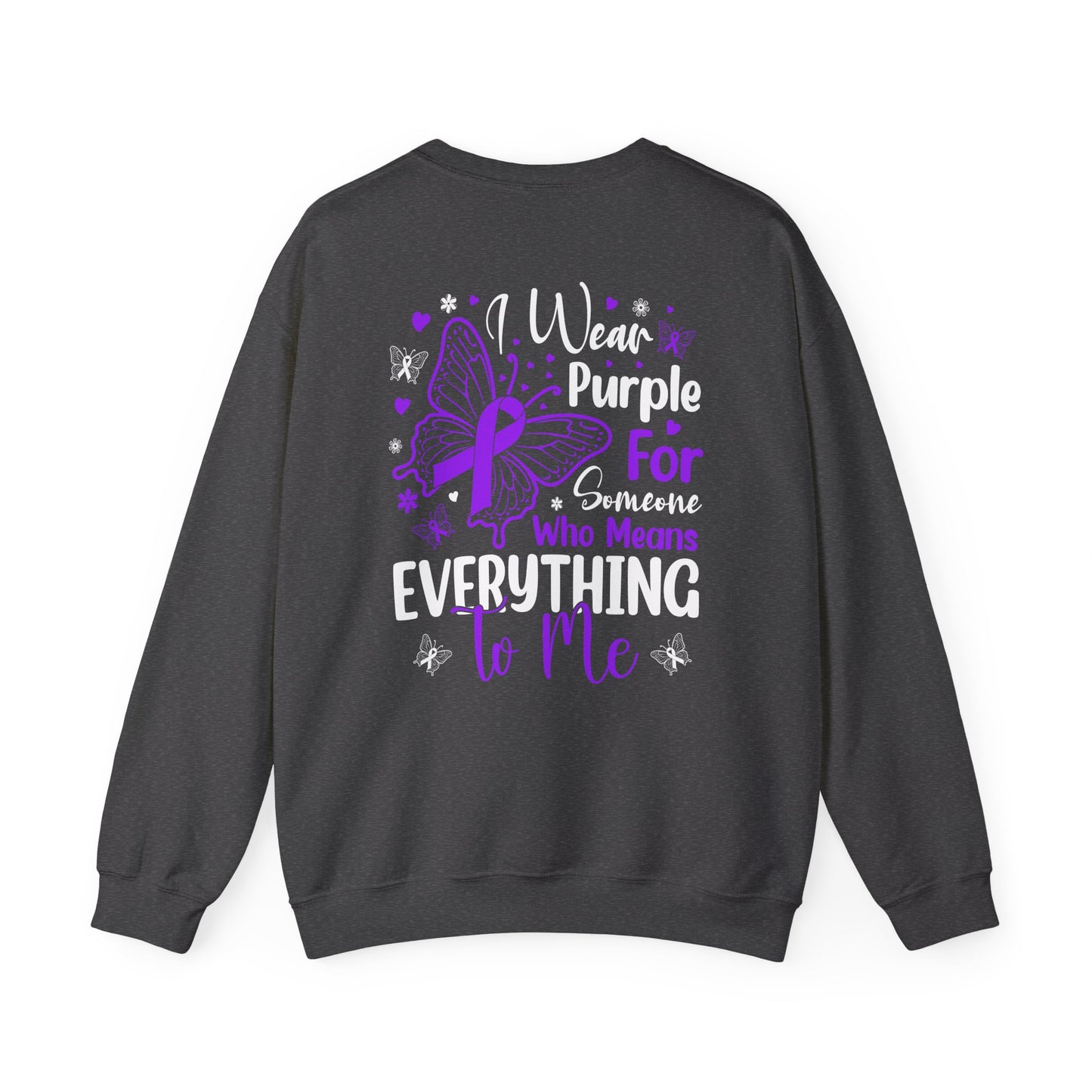 Wear Purple For Someone Crewneck Sweatshirt