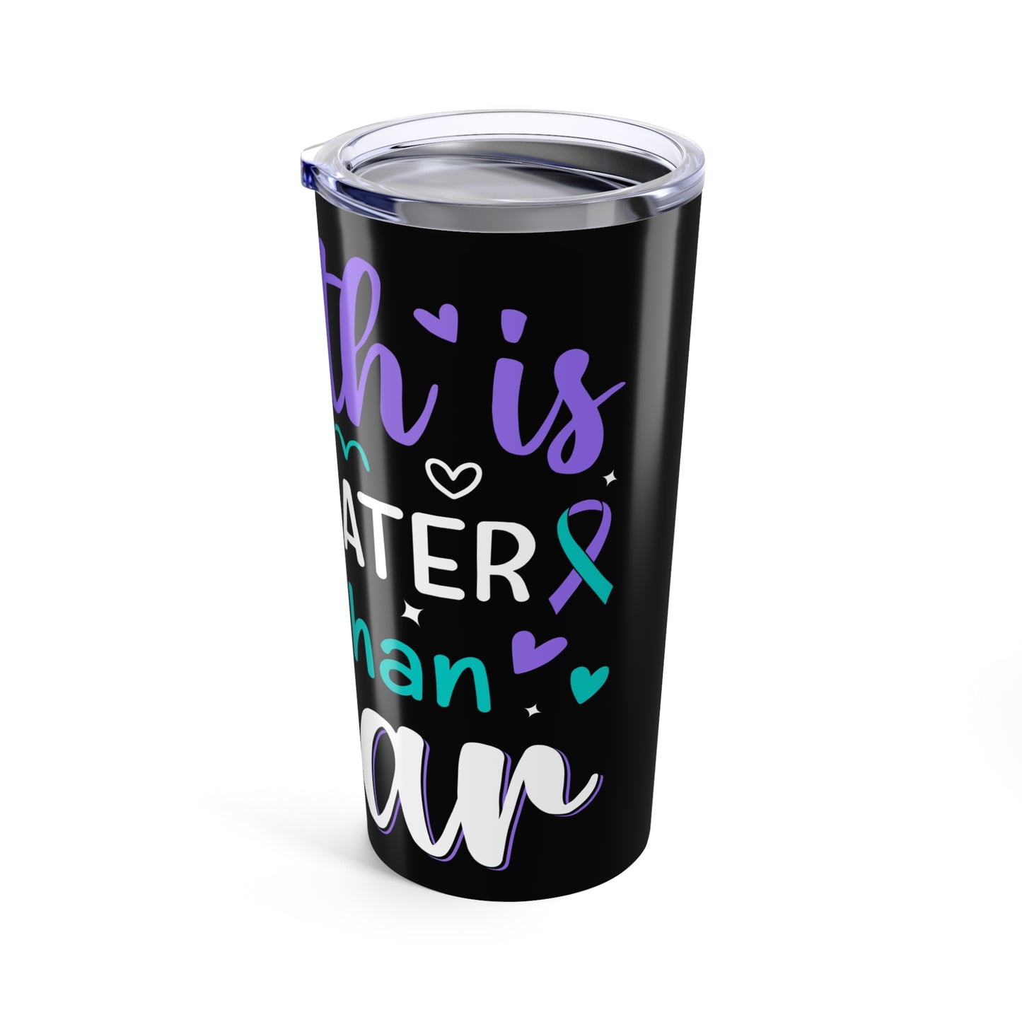 Faith Over Fear 20oz Tumbler - Inspirational Drinkware for Daily Motivation